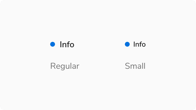 Sizes in status hint