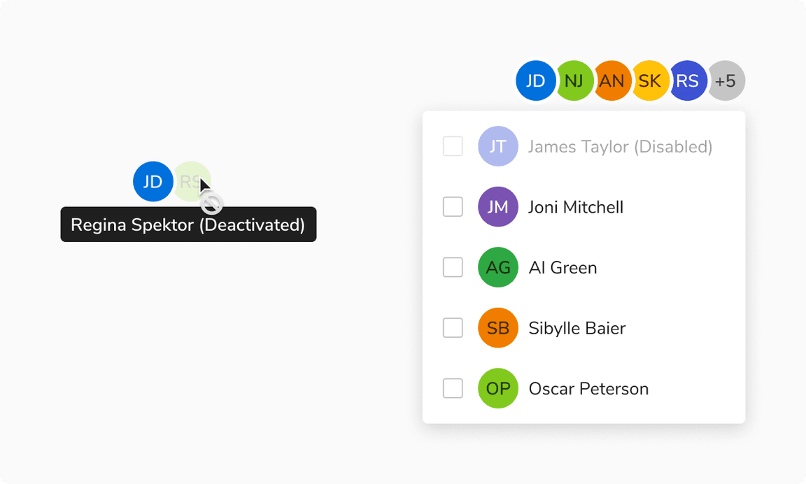 Appending a suffix to the name of the disabled entity