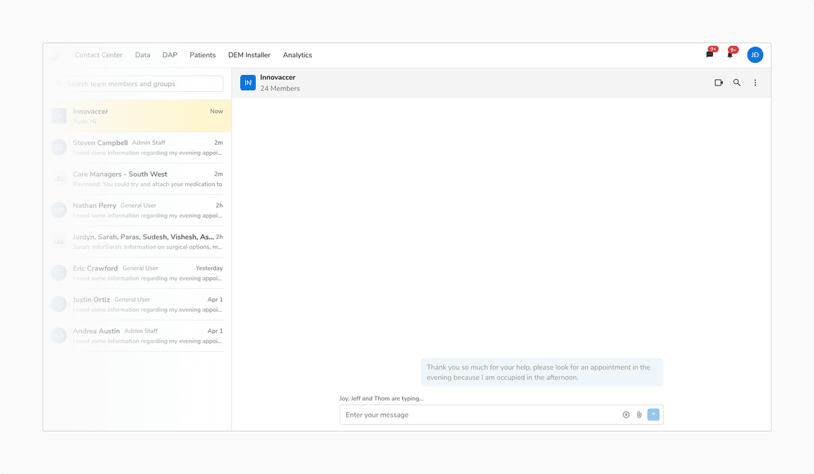 Sending State of Outgoing Message