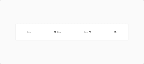 [1] Textual Key, [2] Textual key with icon on left, [3] Textual key ...