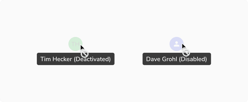 Appending a suffix to the name of the disabled entity