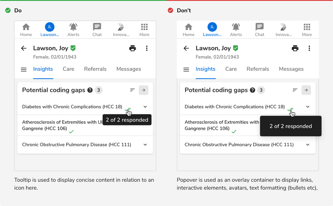 Tooltip vs Popover