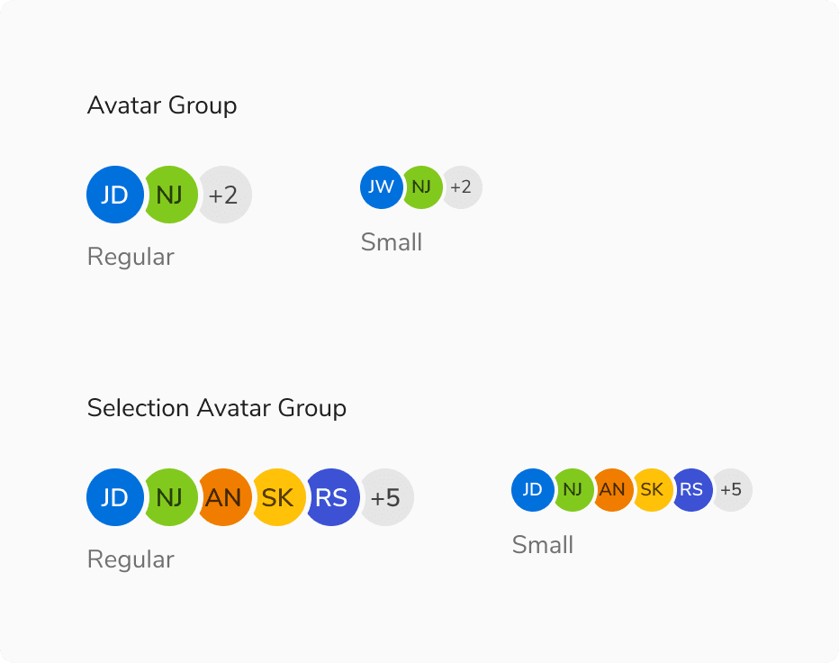 [Left] Regular size vs [Right] Small size of avatars