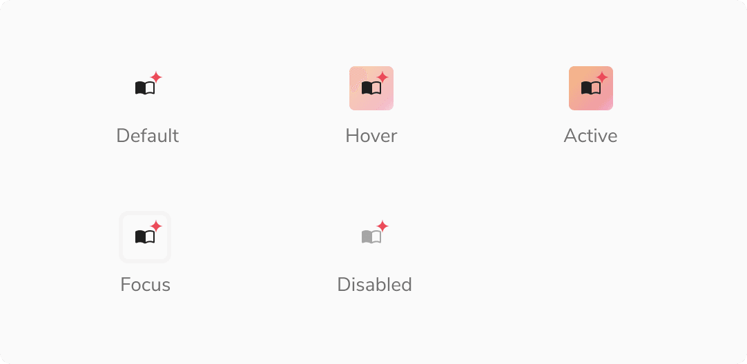 States - AI Icon Button