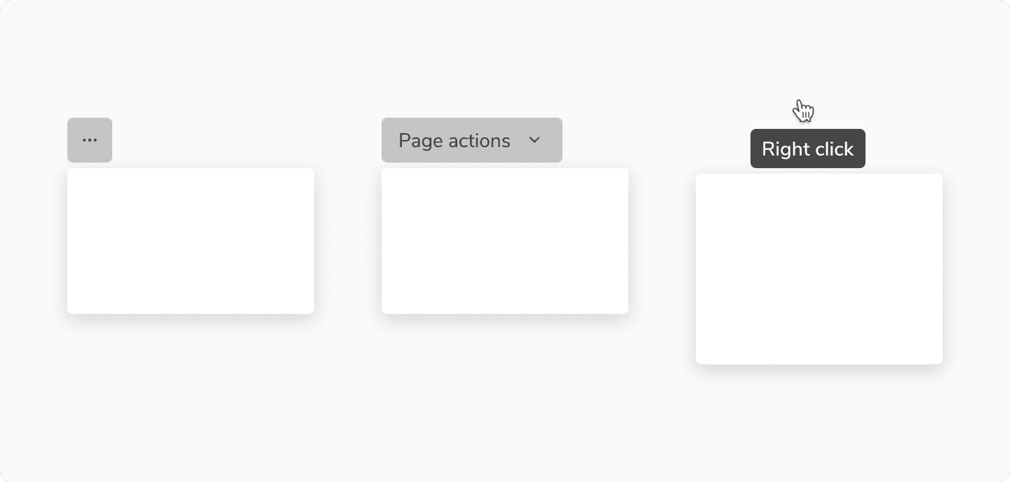 Some common triggers for menu
