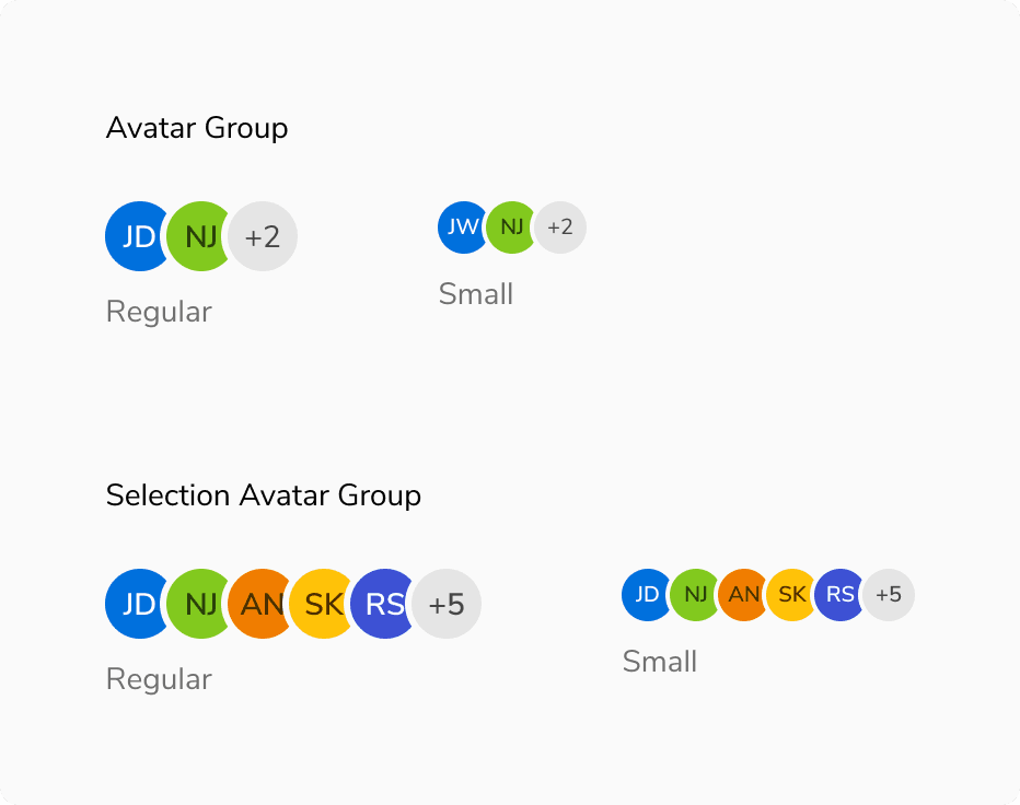 [Left] Regular size vs [Right] Small size of avatars