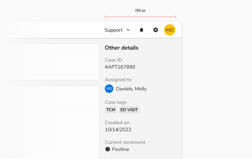 Top bottom alignment in small containers