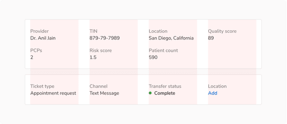 Key value pairs aligned to fixed width columns